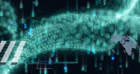 Binary Code Overlay with Digital World Map in Tech Design - Download Free Stock Images Pikwizard.com