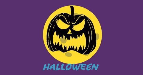 Spooky Halloween Pumpkin Head Against Full Moon - Download Free Stock Images Pikwizard.com