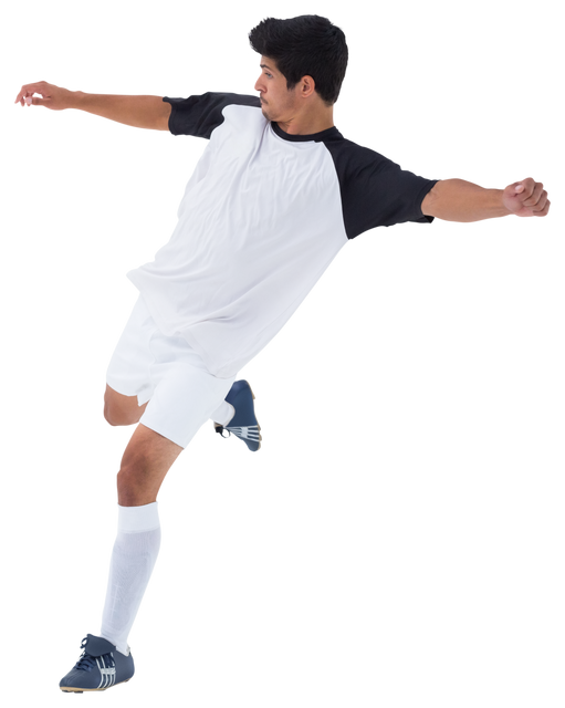 Transparent Sports Action: Latino Football Player Kicking Ball - Download Free Stock Videos Pikwizard.com