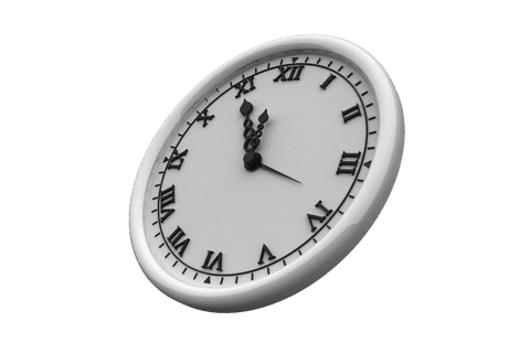 Transparent White Clock with Roman Numerals Design - Download Free Stock Videos Pikwizard.com