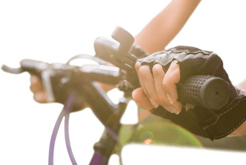 transparent image of woman biking with gloves on handlebar - Download Free Stock Videos Pikwizard.com