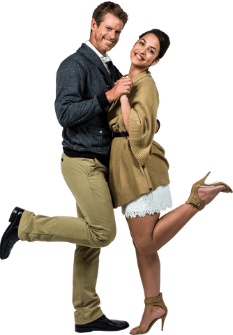 Transparent Couple Celebrating Romantic Moment