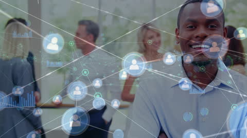 Business Connections and Networking Concept in Office Environment