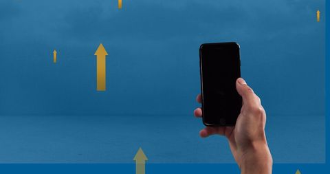 Digital Growth Communication with Smartphone and Arrows - Download Free Stock Images Pikwizard.com