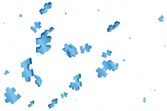 Blue Jigsaw Puzzle Pieces Falling on Transparent Background - Download Free Stock Videos Pikwizard.com