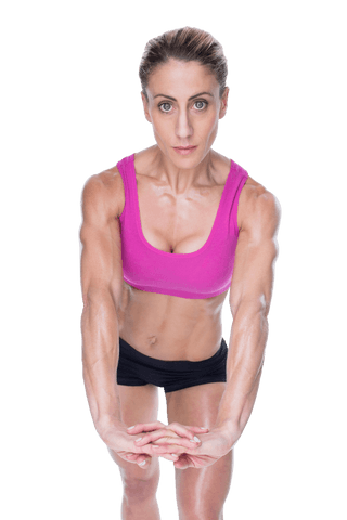 Transparent Female Bodybuilder Flexing with Focused Stare - Download Free Stock Videos Pikwizard.com