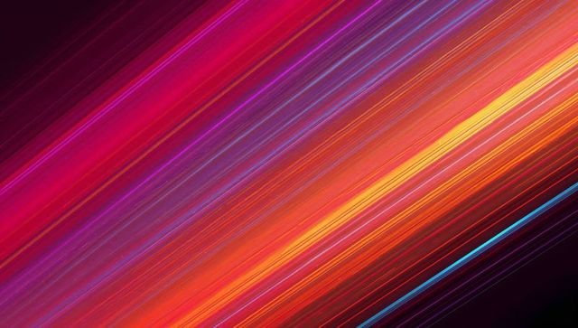 Diagonal neon light streaks creating vibrant gradient energy for tech and creative design