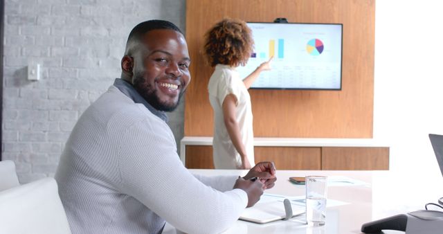 Businessman Attending Presentation in Modern Office - Download Free Stock Images Pikwizard.com