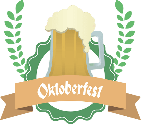 Transparent Oktoberfest Beer Banner Illustration