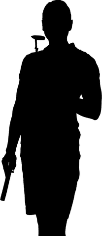 Male Golfer Silhouette on Transparent Background Elegantly Swinging