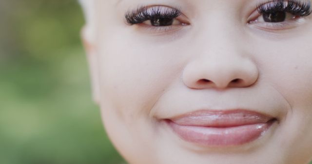 Close-Up Portrait of Young Woman Smiling Outdoors - Download Free Stock Images Pikwizard.com