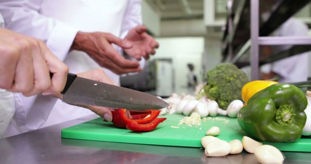 Chefs Preparing Vegetables for a Delicious Meal in Commercial Kitchen - Download Free Stock Images Pikwizard.com