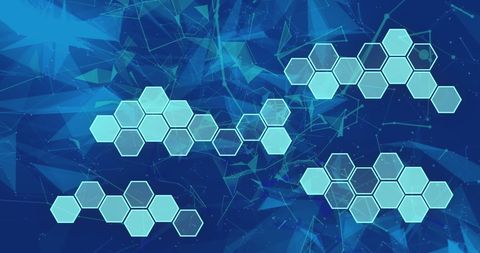Abstract Geometric Tech Background with Hexagonal Patterns - Download Free Stock Images Pikwizard.com