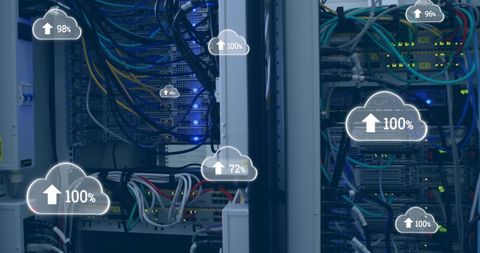 Cloud Computing and Network Server Infrastructure - Download Free Stock Images Pikwizard.com
