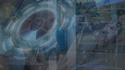 Futuristic Data Processing Digital Technology Concept