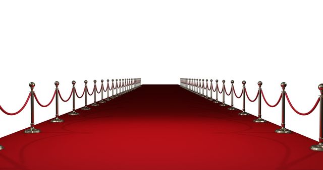 Luxurious Red Carpet with Elegant Stanchions - Download Free Stock Images Pikwizard.com