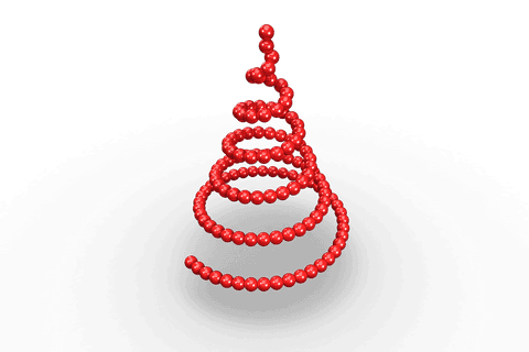 glowing spiral christmas decoration on transparent background - Download Free Stock Videos Pikwizard.com