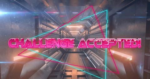 Challenge accepted innovative neon concept design