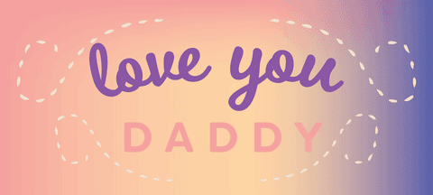 Love you daddy text on transparent background