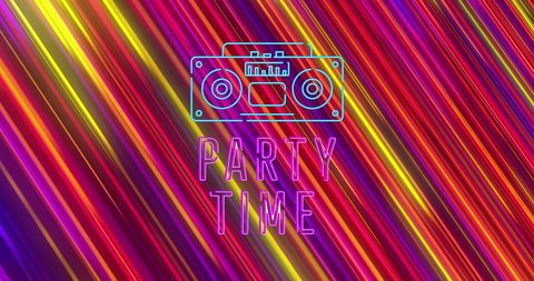 Party Time with Colorful Light Trails Illustration - Download Free Stock Images Pikwizard.com