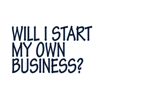 Motivational Business Start-up Question on Transparent Background
