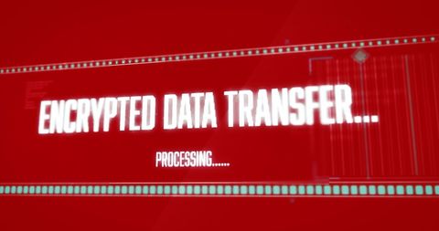 Encrypted data transfer with digital interface on red