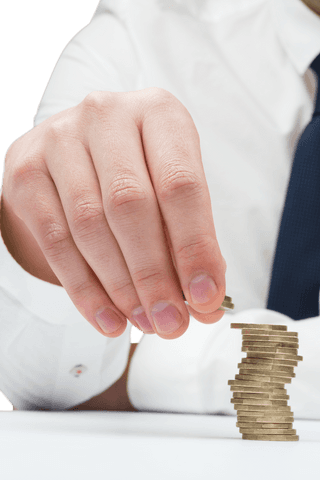 transparent view of businessman stacking coins carefully - Download Free Stock Videos Pikwizard.com