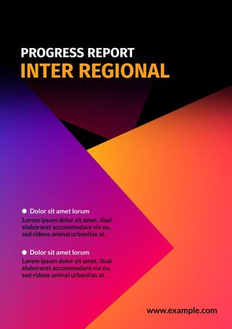 Dynamic Intersecting Shapes Business Report Design Template - Download Free Stock Templates Pikwizard.com