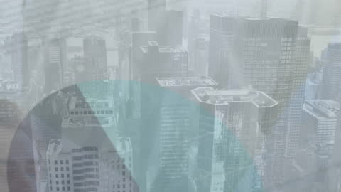 Business Analytics Overlay on City Skyline