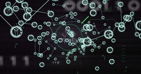 futuristic network interface with user icons and connections - Download Free Stock Images Pikwizard.com