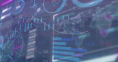 Dynamic Financial Data Visualization with World Map Overlay