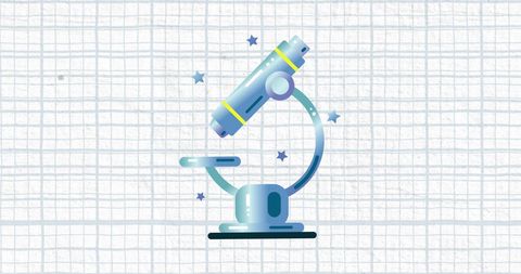 Microscope Icon on Graph Paper for Science Education - Download Free Stock Images Pikwizard.com