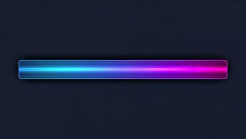 Glowing neon gradient loading bar sliding across dark slate canvas for modern ui and web design