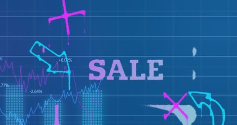 digital interface with sale graphics and data patterns - Download Free Stock Images Pikwizard.com