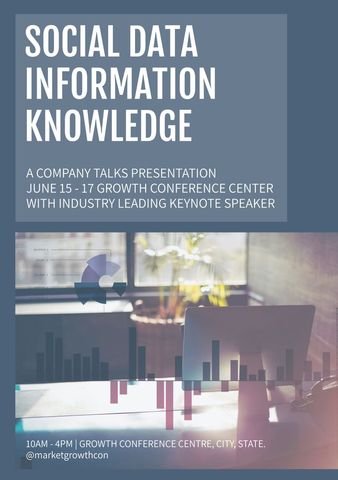 Corporate Growth Conference Event Promotion - Download Free Stock Templates Pikwizard.com