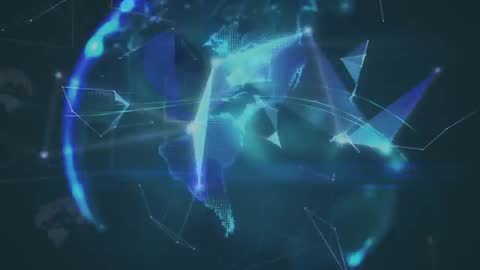 Futuristic Animation of Digital Globe with Data Connectivity