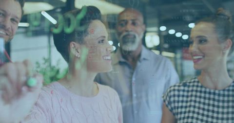 Team Collaboration on Digital Strategy in Modern Workspace