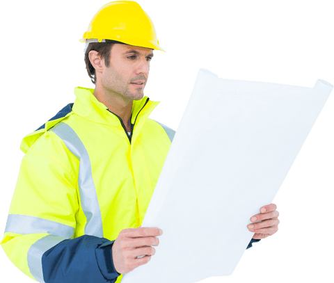 Transparent Male Architect Analyzing Blueprint Plans - Download Free Stock Videos Pikwizard.com
