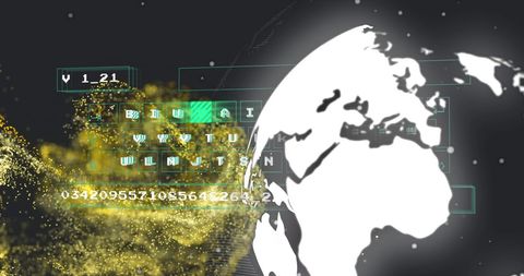 Futuristic Digital Data Flow Around Globe Concept - Download Free Stock Images Pikwizard.com