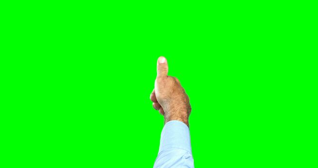 Hand Giving Thumbs Up with Green Screen Background - Download Free Stock Images Pikwizard.com