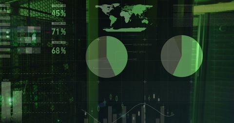 Digital Data Visualization with Server Technology Background - Download Free Stock Images Pikwizard.com