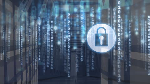 Digital Security and Data Protection Concept with Padlock Icon