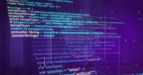 Futuristic Hologram Interface with JavaScript Code Overlay