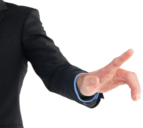 Transparent Businessman Hand Pointing Gesture on White - Download Free Stock Videos Pikwizard.com