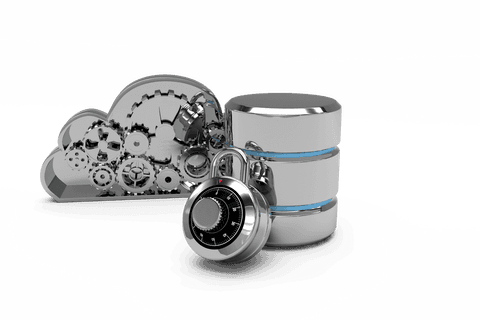 secure cloud database with combination lock and gears on transparent background - Download Free Stock Videos Pikwizard.com