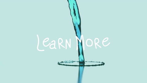 Learn More Animation with Flowing Blue Liquid Background