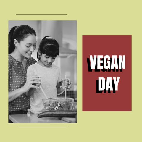 Mother and Daughter Enjoying Vegan Cooking Together - Download Free Stock Templates Pikwizard.com