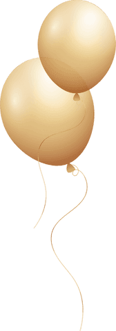 elegant gold 3d balloons with ribbons on transparent background - Download Free Stock Videos Pikwizard.com