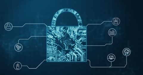 Digital Security and Technology Concepts in Circuit Pattern - Download Free Stock Images Pikwizard.com