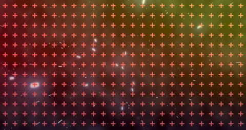 Vibrant Colorful Light Animation with Soft Glowing Crosses